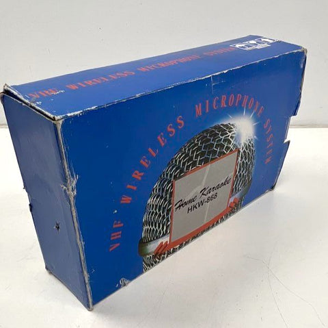 Home Karaoke HKW-868 Vintage VHF Wireless Microphone System Dual Channel Boxed