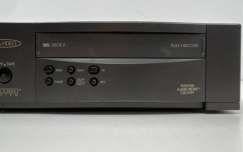 Vintage Go.Video GV4010 Dual Deck VHS VCR Tape Copier Untested As-Is