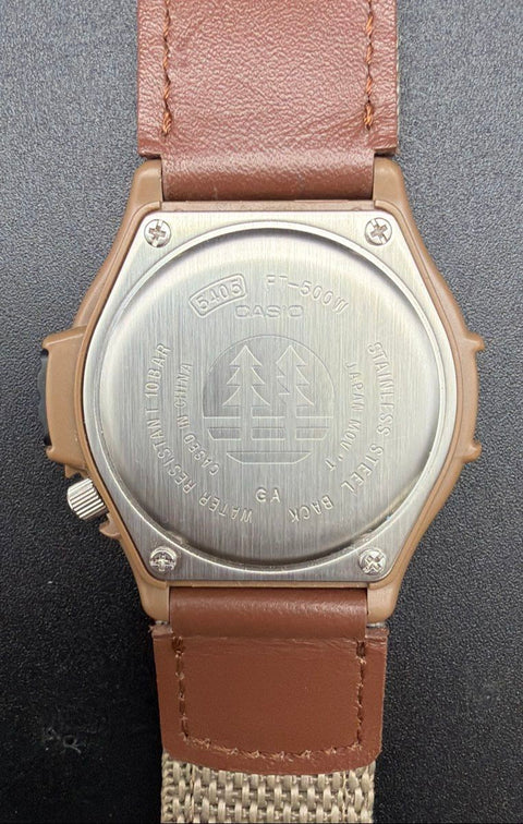 Casio Forester FT-500W Illuminator Watch 100M Water Resist Date Velcro Strap