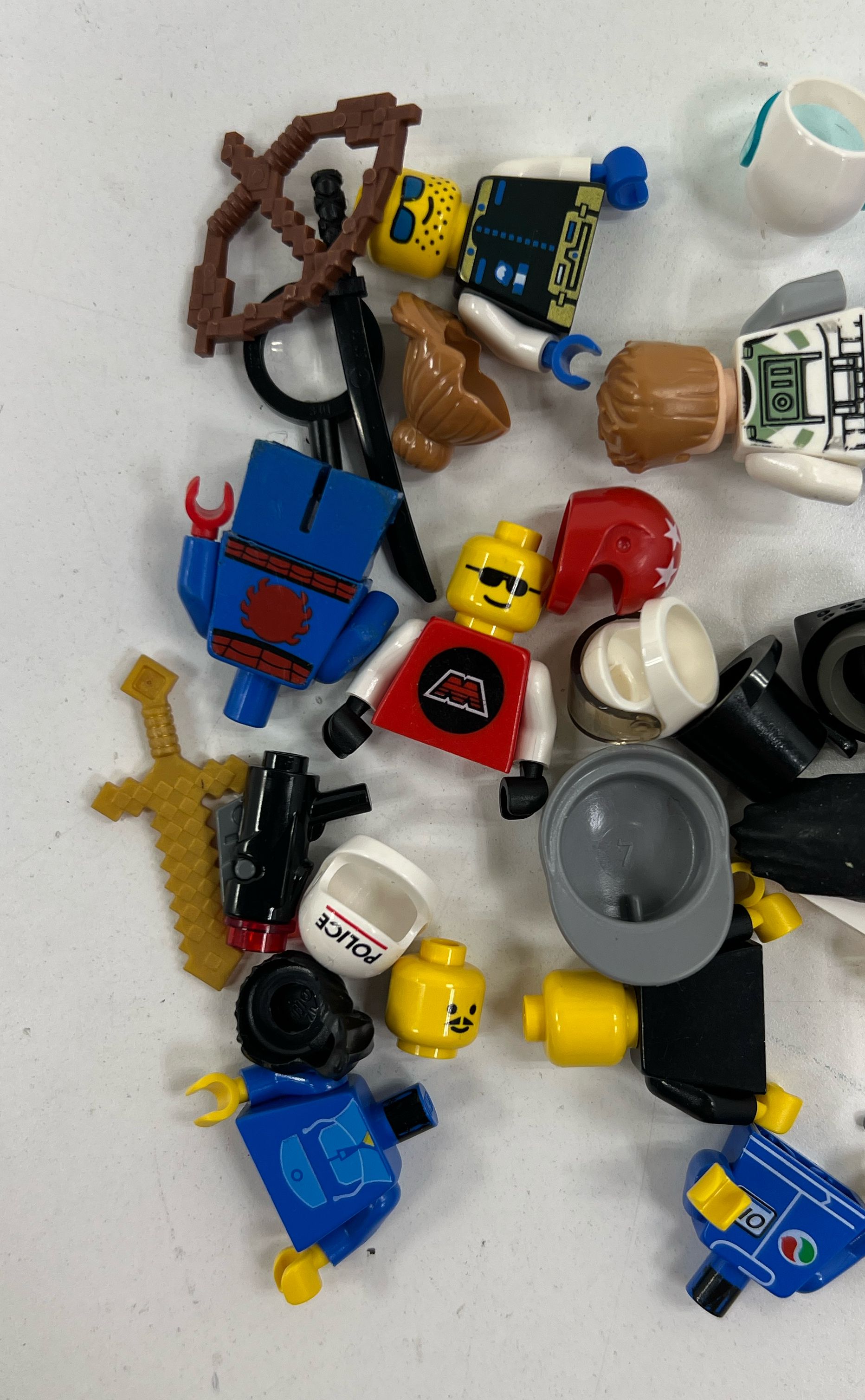 LEGO Assorted Mini Figure Lot with Accessories Knight Minecraft Spiderman
