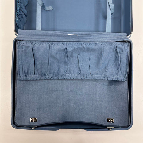 Vintage Samsonite Montbello II Blue Hard Shell Suitcase Travel Luggage 21x16x7