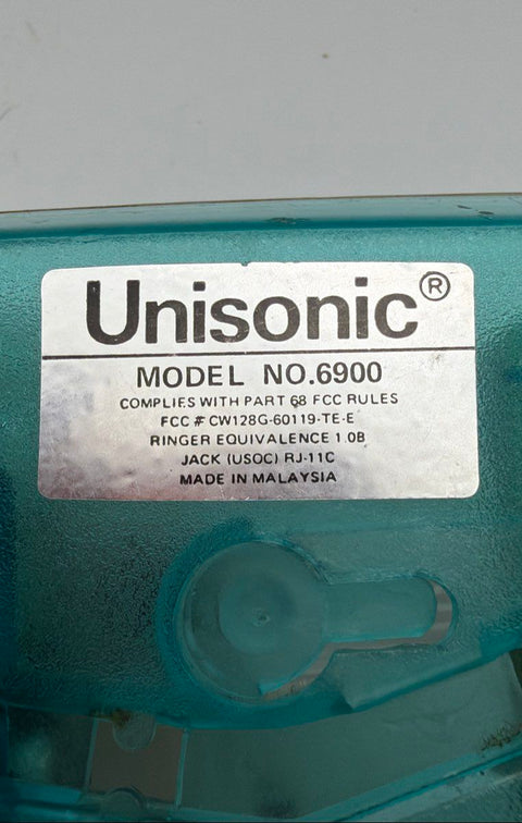 Vintage Unisonic 6900 Transparent Clear See-Through Phone PhoneWorks Untested