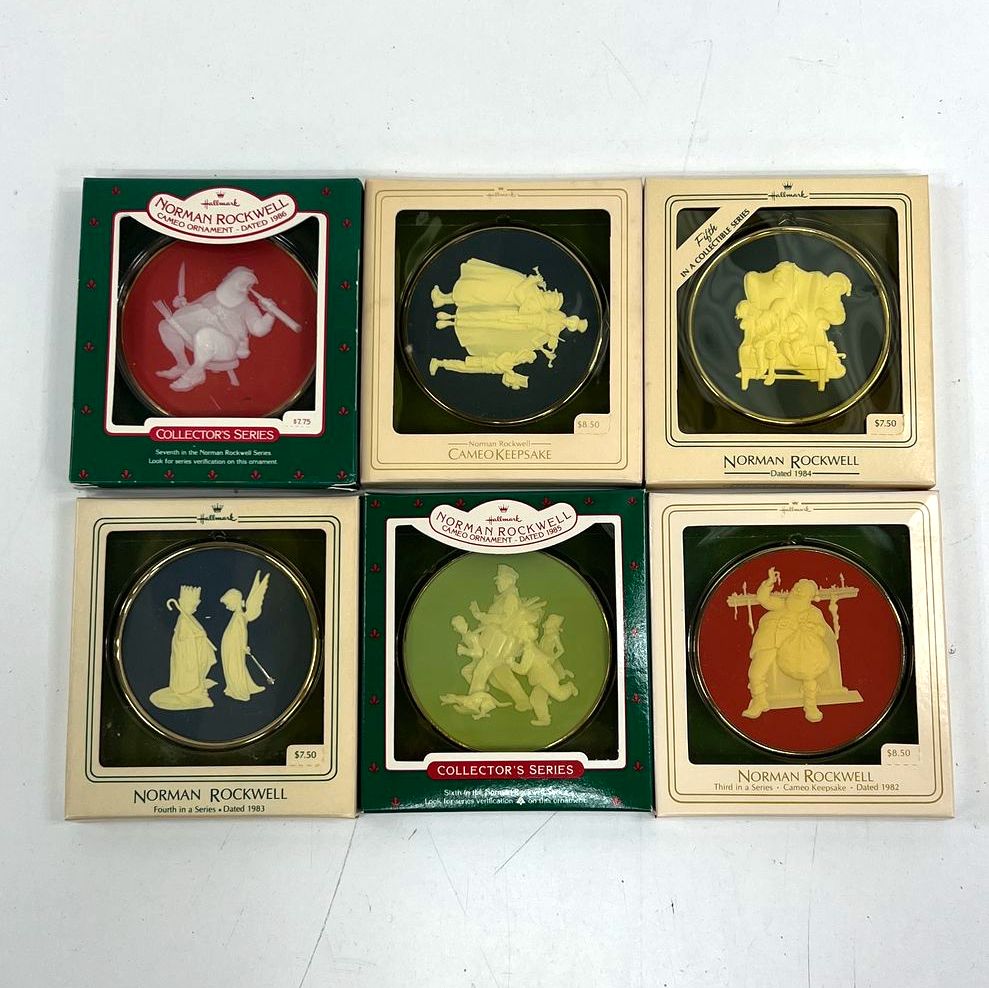 VTG Collectible Hallmark c1980's Collector's Series Norman Rockwell Ornaments