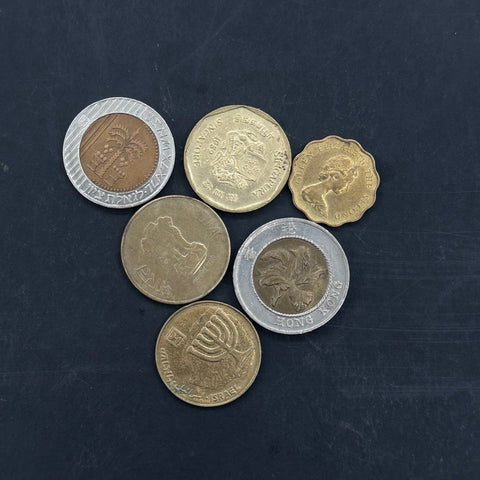 Foreign Coin Lot Japan India Hong Kong Singapore 29 Pieces Mixed Era