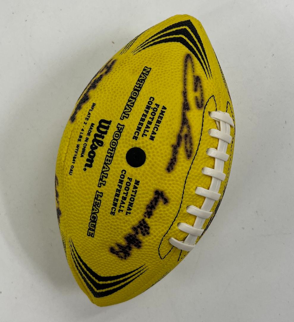 Wilson NFL Mini Football Multi-Signed Autographed Collectible Memorabilia