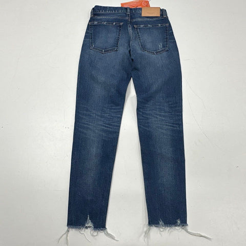 Moussy Vintage Women's MV Tyrone Skinny Blue Distressed Jeans Japan Sz 24 NWT