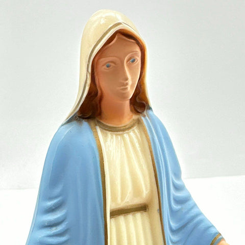 Vintage Virgin Mary Figurine Lamp Music Box Jewelry Case Tested Works