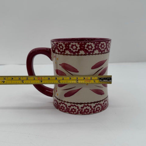 Temp-tations Old World Cranberry 16 oz Coffee Mug Set 4 Piece Lot
