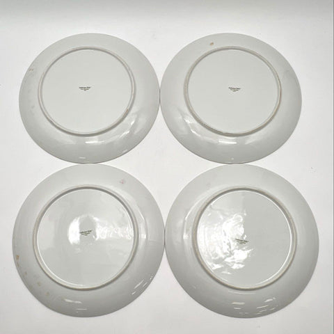 Christmas Holly Dinner Plate Set 4 Piece Fine Porcelain Japan Gold Rim 10.5"