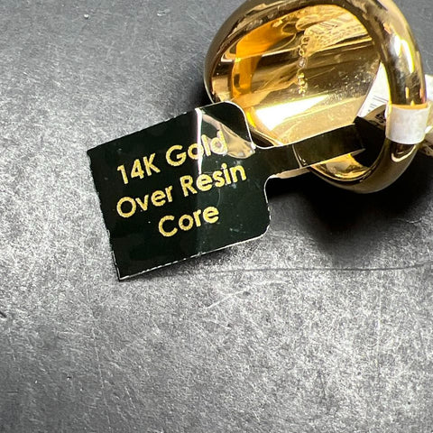 14K Gold Plate Onyx Ring NWT Size 7 4g