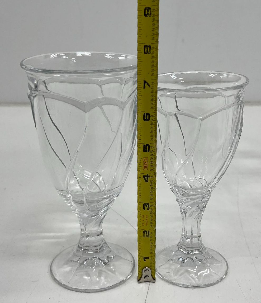Vintage Noritake Perspective Clear Iced Tea Glass Water Goblet 10 Piece Set
