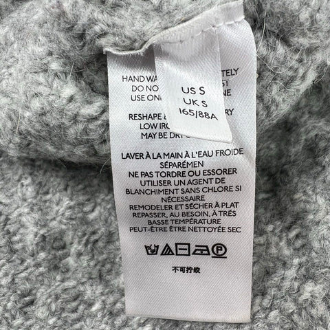 Anthropologie Gray Textured Chunky Knit Mock Neck Pullover Sweater Women's S