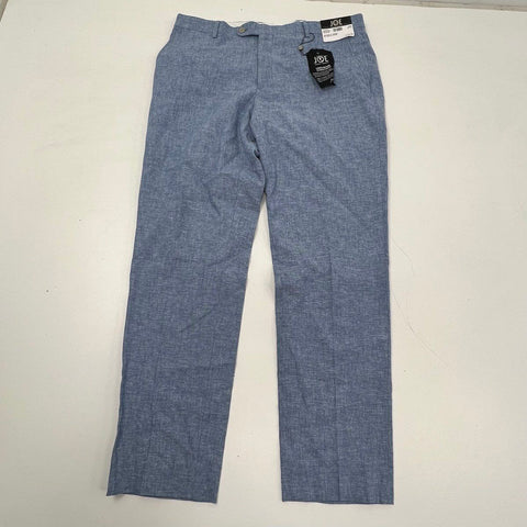 Joseph Abboud Men's Blue Linen Blend Textured Dress Pants 38x32 NWT