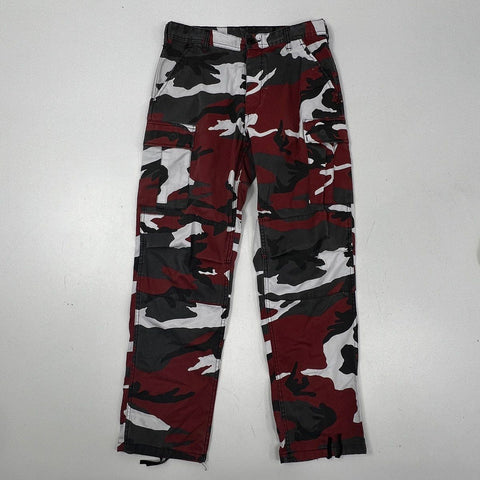 Rothco Men's Red Urban Camo BDU Cargo Pants Vintage 90s Combat Size Medium Reg