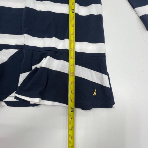 NWT Nautica Navy Blue White Striped Rugby Polo Drop Waist Dress Women's XL
