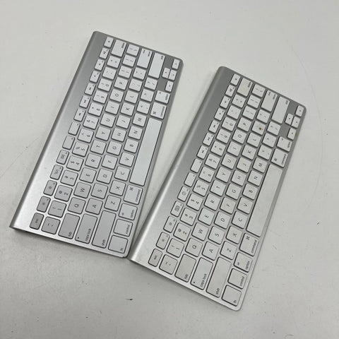 Lot of 2 Apple A1314 Wireless Bluetooth Keyboard Aluminum