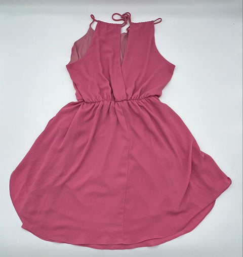 Everly Women's Mauve Pink Halter Neck Sleeveless Elastic Waist Dress Size M