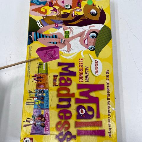 Milton Bradley Mall Madness 2005 Talking Electronic Shopping Board Game