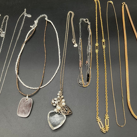 Lia Sophia AEO Fashion Costume Jewelry Lot 15 Necklaces Cross Love Infinity