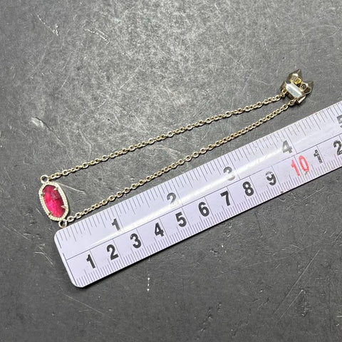 Kendra Scott Pink Rhinestone Adjustable Gold tone Bracelet