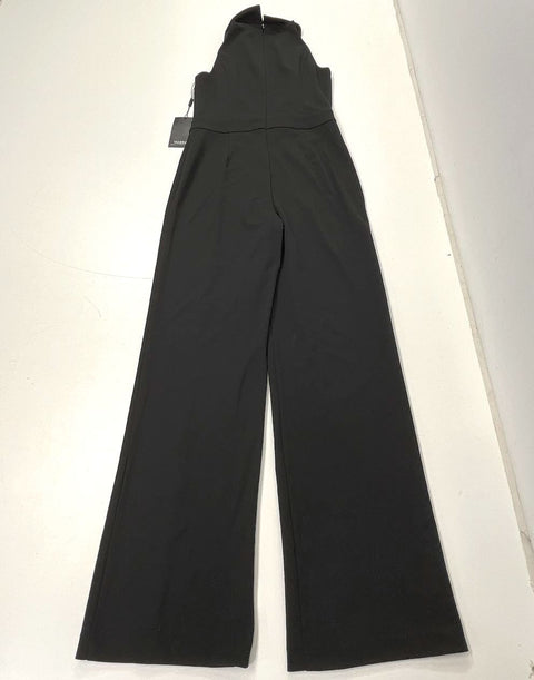 White House Black Market Black Sleeveless Wide Leg Jumpsuit Women's Size 2 NWT