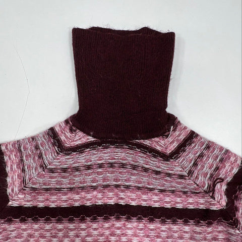 Industry Republic Women's Sweater Burgundy Pink Textured Turtleneck NWT Size S