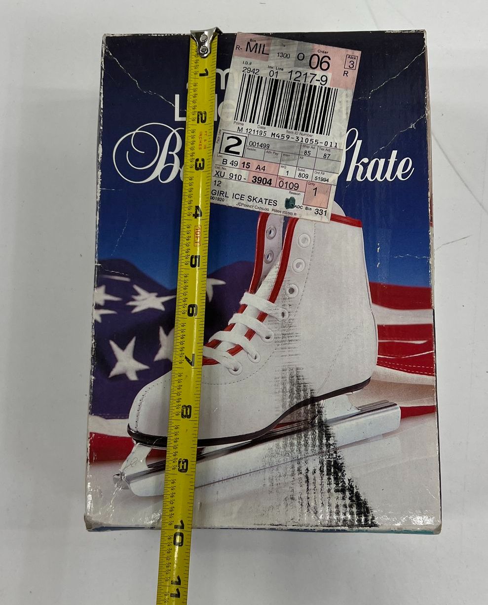 Girls' American Little Rocket White Beginner Ice Skates Style 380 Size 12