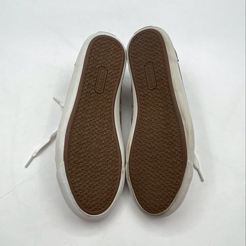 Coach Barrett Signature Brown Jacquard Canvas Sneakers Women's Size 11B