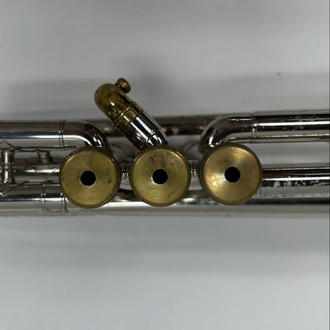 King Tempo Bb Trumpet Silver Plated USA with Case - For Repair - Serial 588663