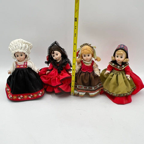 Madame Alexander Doll Lot International Folk Costume 4 Dolls Vintage