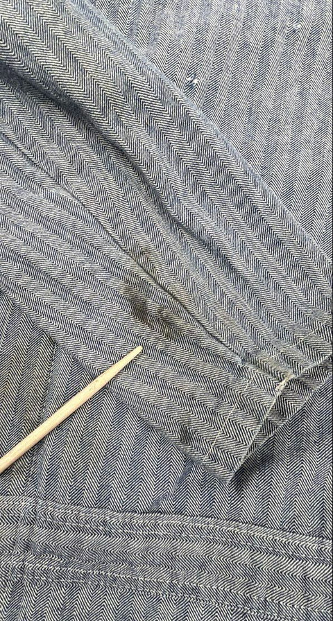 Vintage 90s Men's Blue Pinstripe Herringbone Workwear Coveralls USA Sz 48R