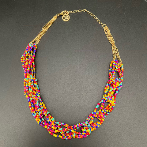 lia sophia Beaded Statement Bohemian Bib Fashion Jewelry Lot of 5 Necklaces