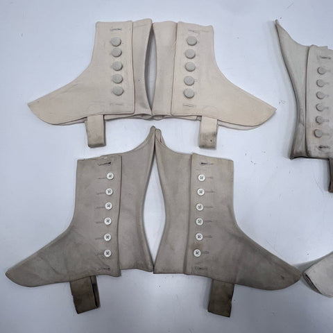 Vintage Military Spats Canvas Gaiters Rank Insignia Patches Buttons Mixed