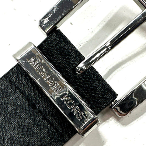 Michael Kors Women's Monogram Belts Lot 2 Black Brown Gold Silver Sz M L NWT