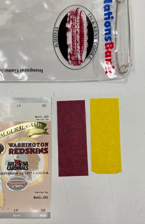 NFL Football Ticket Lot Washington Redskins 1997 Inaugural Game 2 Tickets