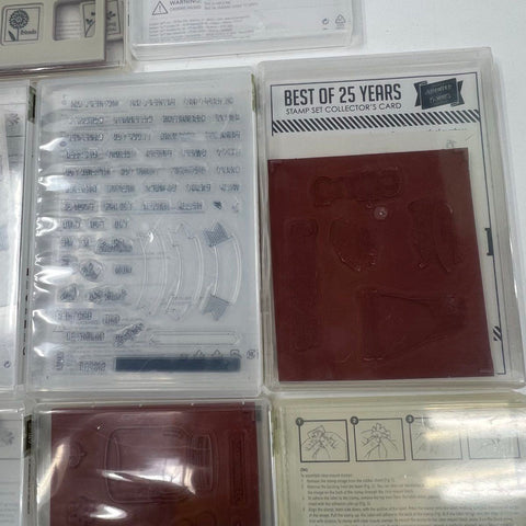 Stampin' Up! 11 Stamp Sets Lot Perfectly Preserved Pennant Parade Ciao Baby