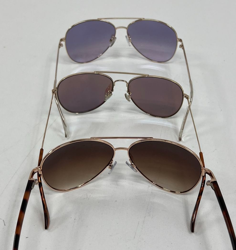 Adult Unisex Women's Aviator Style Sunglasses Lot Mixed Colors & Brands