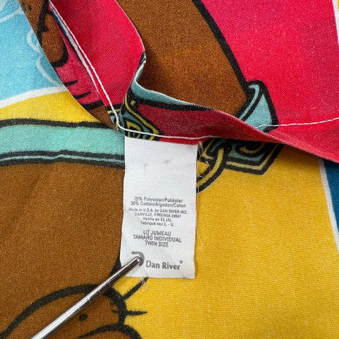Vintage Scooby Doo Sheet Set Dan River Twin Size 3 Piece 1999 Hanna-Barbera