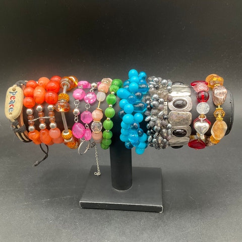 Wearable Jewelry Lot 14 Beaded Stretch Bracelets Bangles Boho Vintage Style