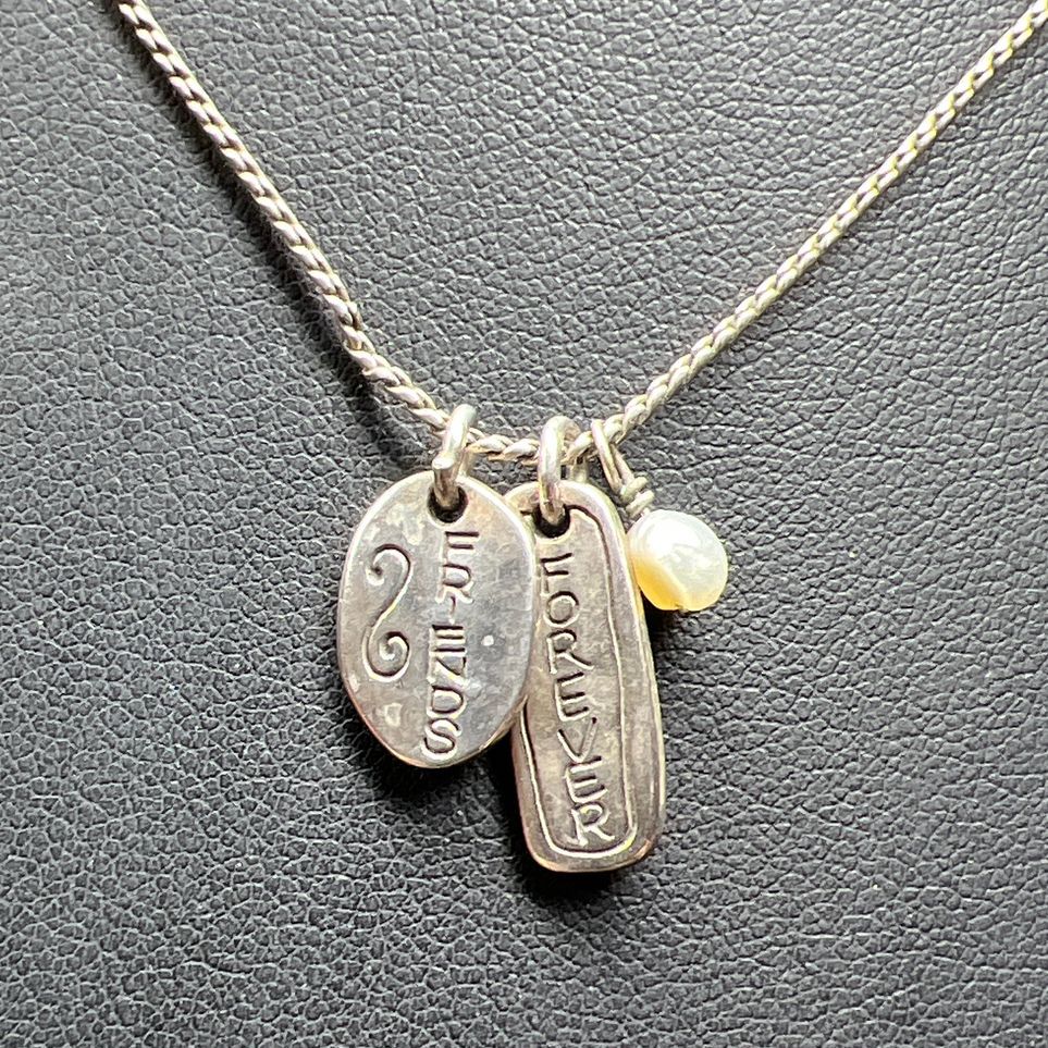 Brighton Silver Plate Friends Forever Earrings and Necklace Set