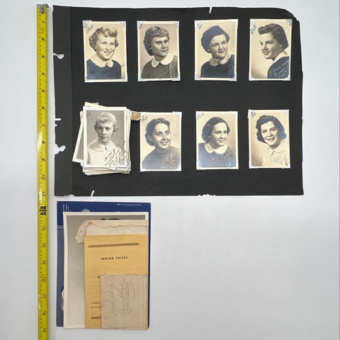 Vintage 1950s High School Portrait Photo Lot Cecil Davis Studios Michigan 32pc
