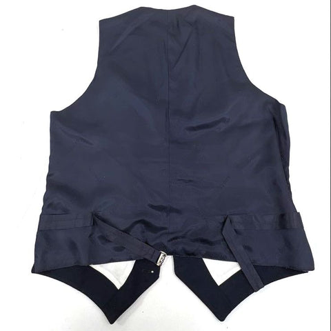 Vintage Adolfo 3 Piece Suit Men's Navy Blue Blazer Vest Pants