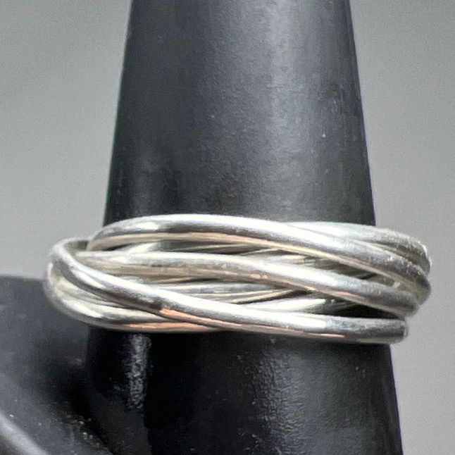 Sterling Silver Multiple Bands Ring Size 9