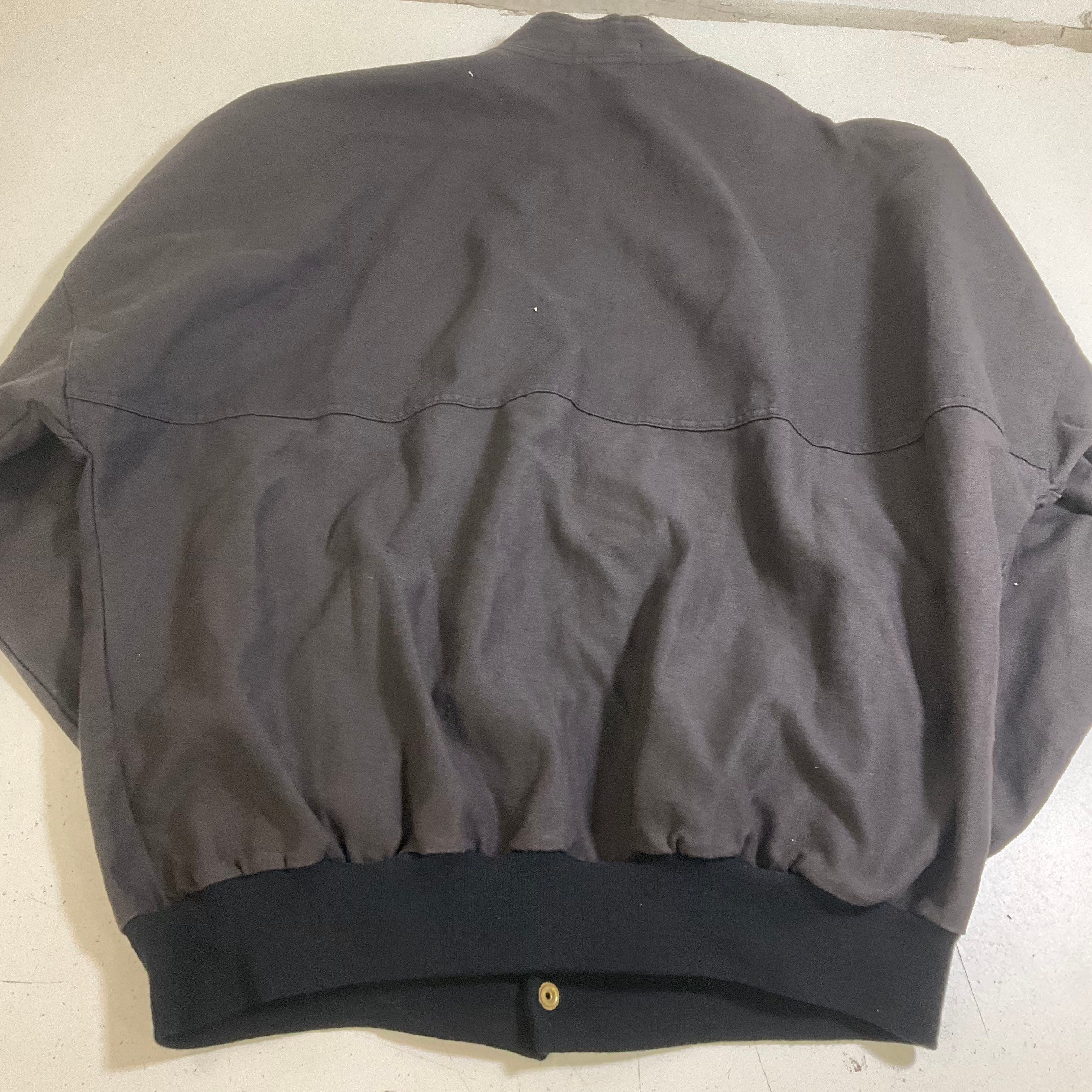 Vintage 90s Property Of Pebble Beach Gray Canvas Bomber Jacket Men's XL