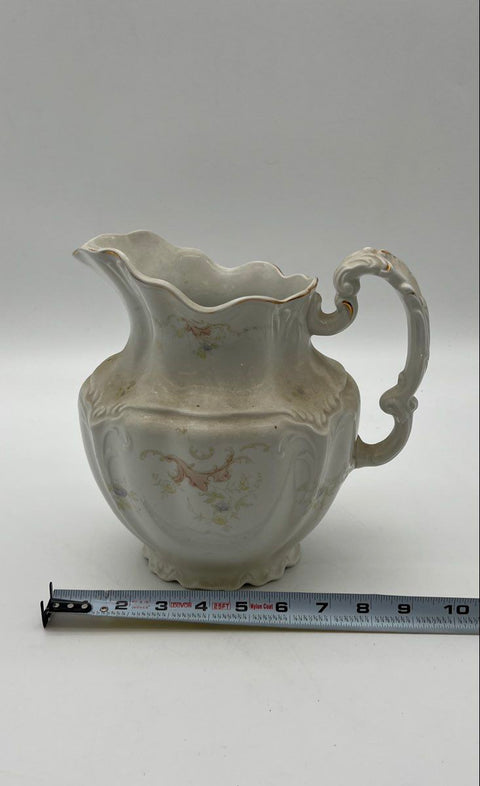 Johnson Bros England Royal Semi Porcelain Pitcher Antique Victorian Floral