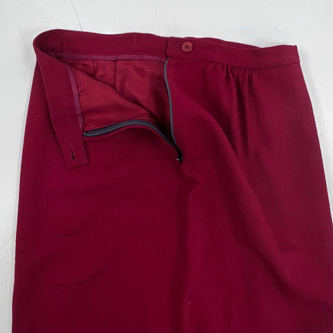 Vintage 80s Pendleton Wool Collarless Blazer Skirt Suit Set USA Petite