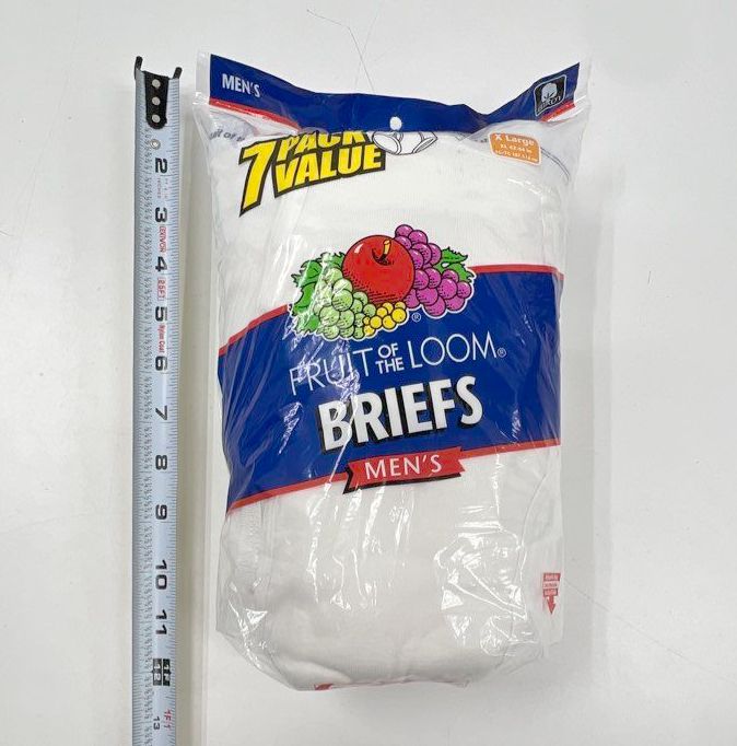 Fruit of the Loom Men's White Cotton Briefs 7 Pack Value Size XL