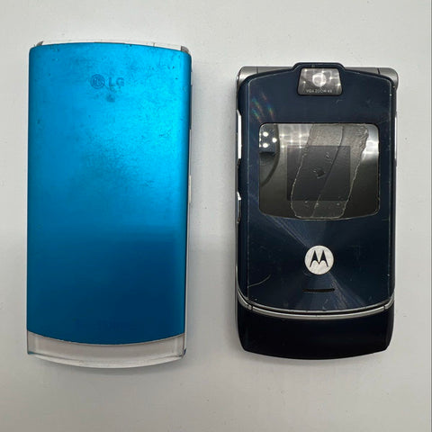 LG Motorola BlackBerry Older Cellphone Lot 7 Piece For Parts Only As-Is