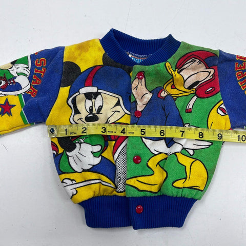 Vintage 90s Disney Mickey's Stuff For Kids Sports Snap Front Jacket Sz 6-9M