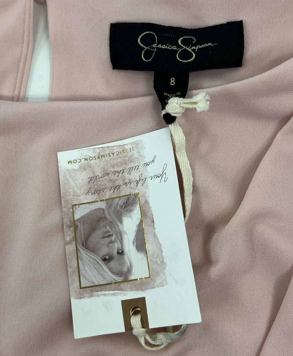 NWT Women's Jessica Simpson Light Pink Draped Sleeveless Dress - Size 8